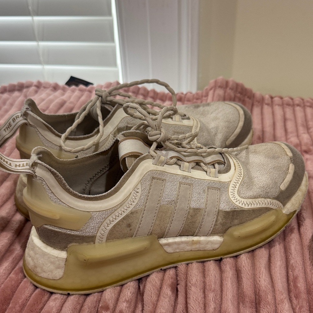 adidas Neutral Beige Suede & Mesh Sneakers